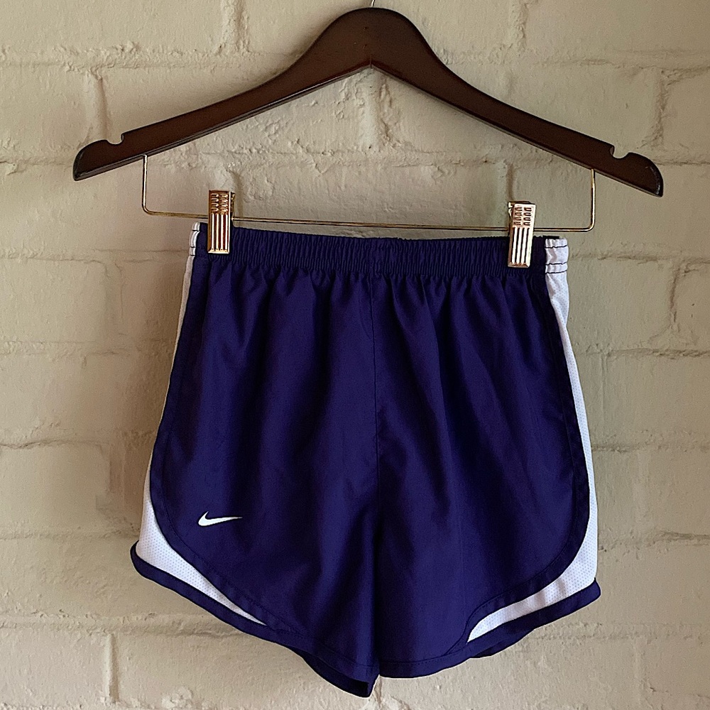 Nike Dri-fit size XS indigo dark purple black & white athletic running shorts